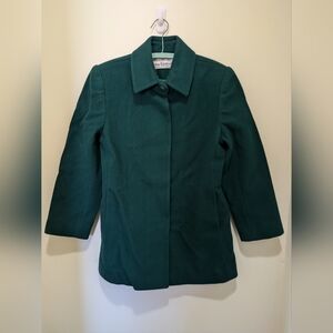 Vintage green Mackintosh coat - size 8